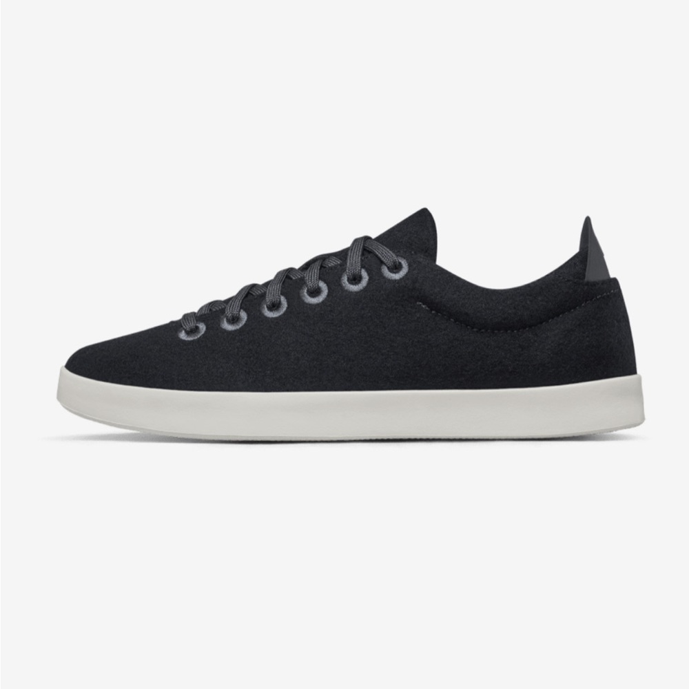 Allbirds Wool Pipers Women’s Size 8 Black Casual Shoes Sneakers Low Lace
